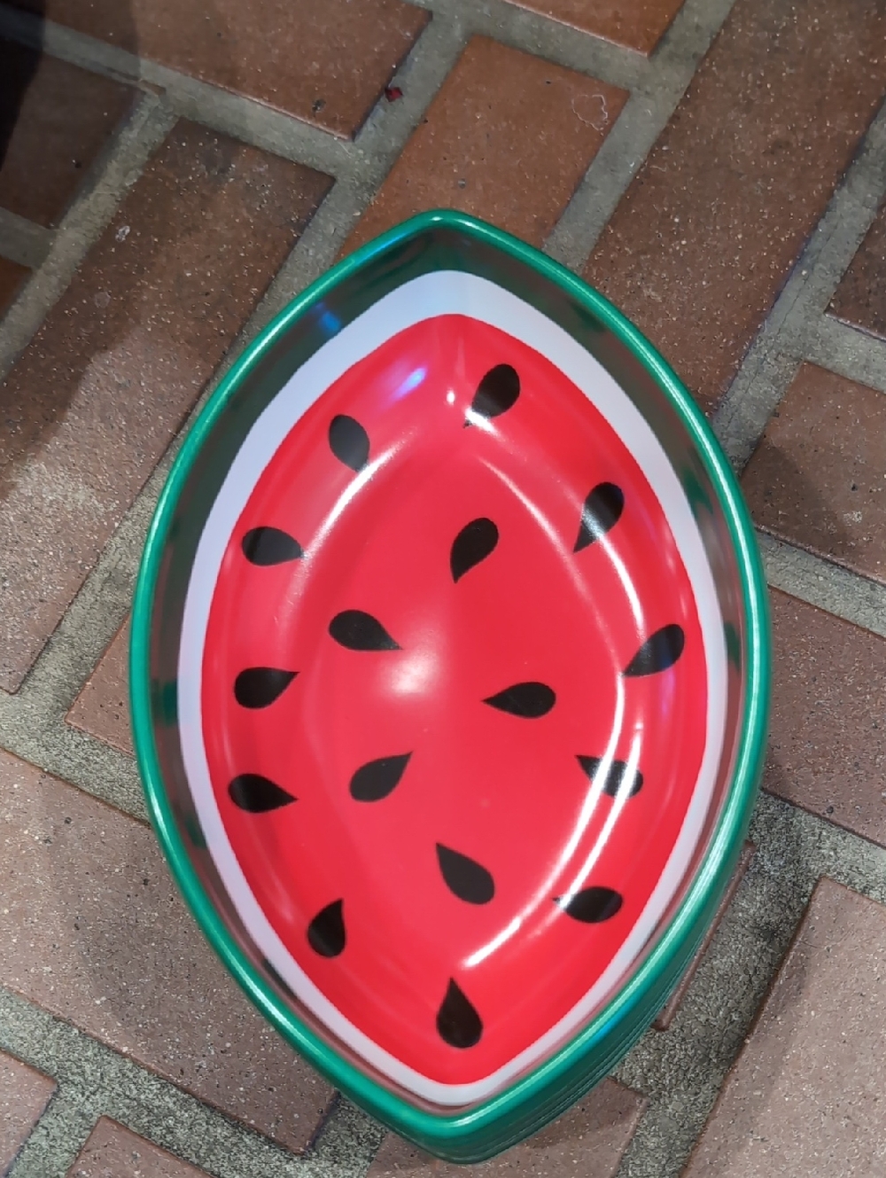 Vintage Ullman Co Watermelon-Themed Disposable Serving Platter - Red & Green